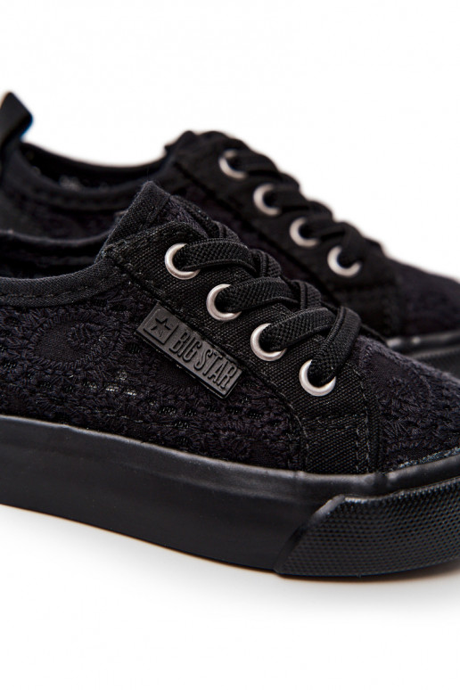 scarpe per il tempo libero con elementi traforati Big Star JJ374133 colore nero