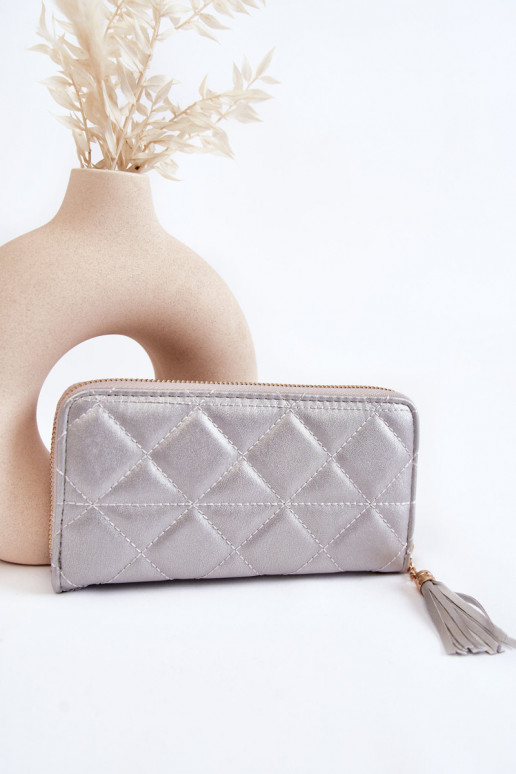 Portafoglio grande cucito Argento Jeffrey Portafoglio grande cucito Argento Jeffrey