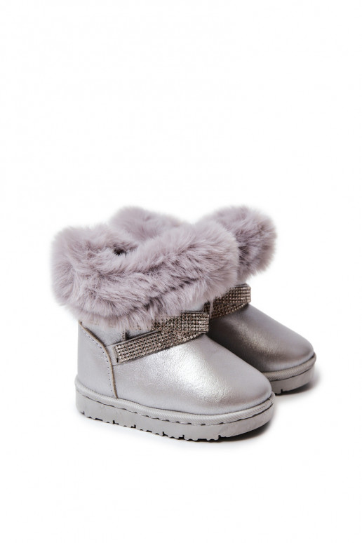 Doposci per bambini con occhi scintillanti in colore argento Hollee