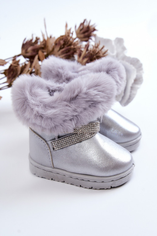 Doposci per bambini con occhi scintillanti in colore argento Hollee