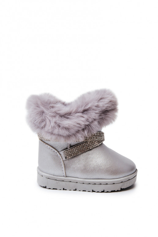 Doposci per bambini con occhi scintillanti in colore argento Hollee