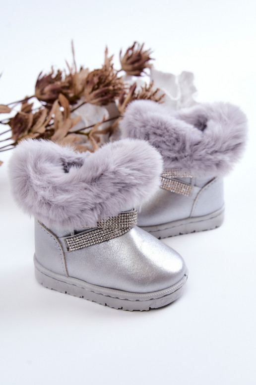 Doposci per bambini con occhi scintillanti in colore argento Hollee