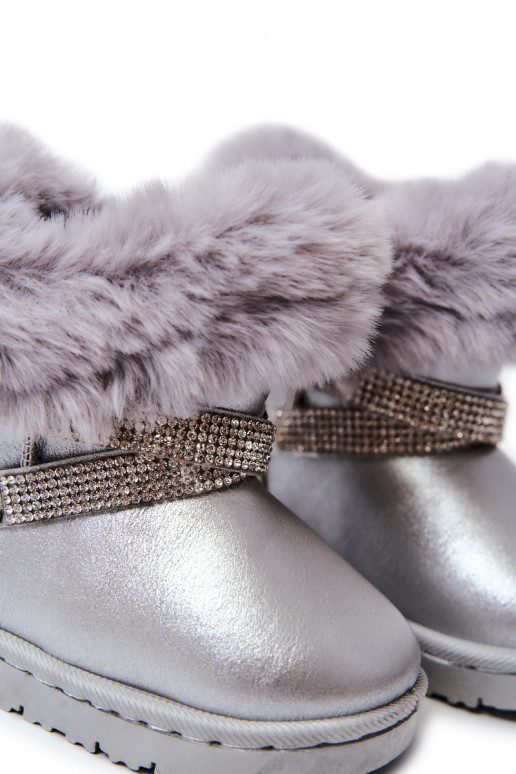Doposci per bambini con occhi scintillanti in colore argento Hollee