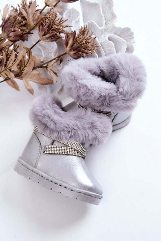 Doposci per bambini con occhi scintillanti in colore argento Hollee