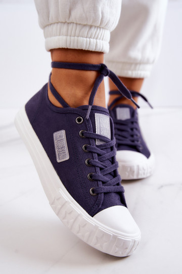 Modello classico Scarpe da donna BIG STAR JJ274494 blu scuro 2