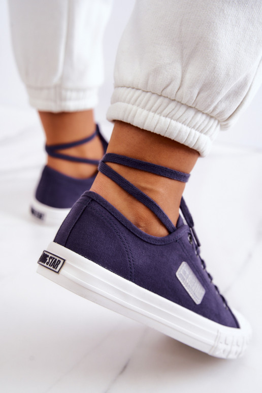 Modello classico Scarpe da donna BIG STAR JJ274494 blu scuro