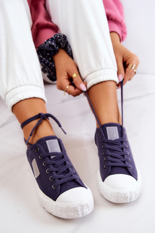 Modello classico Scarpe da donna BIG STAR JJ274494 blu scuro