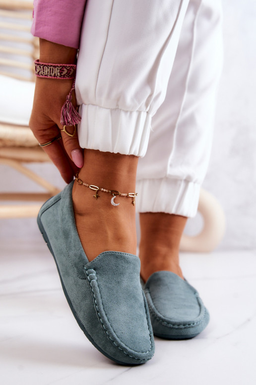 Mocassini in camoscio color menta Morreno Mocassini in camoscio color menta Morreno