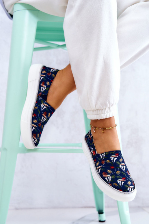 Sneakers Slip On Memory Foam Big Star JJ276016 blu scuro