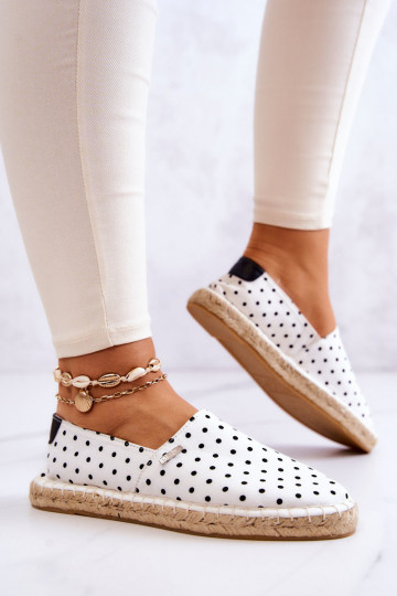 espadrillas con pois Big Star JJ274870 bianche 2