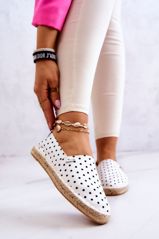espadrillas con pois Big Star JJ274870 bianche espadrillas con pois Big Star JJ274870 bianche