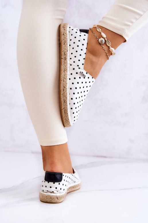 espadrillas con pois Big Star JJ274870 bianche espadrillas con pois Big Star JJ274870 bianche