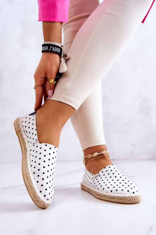 espadrillas con pois Big Star JJ274870 bianche espadrillas con pois Big Star JJ274870 bianche
