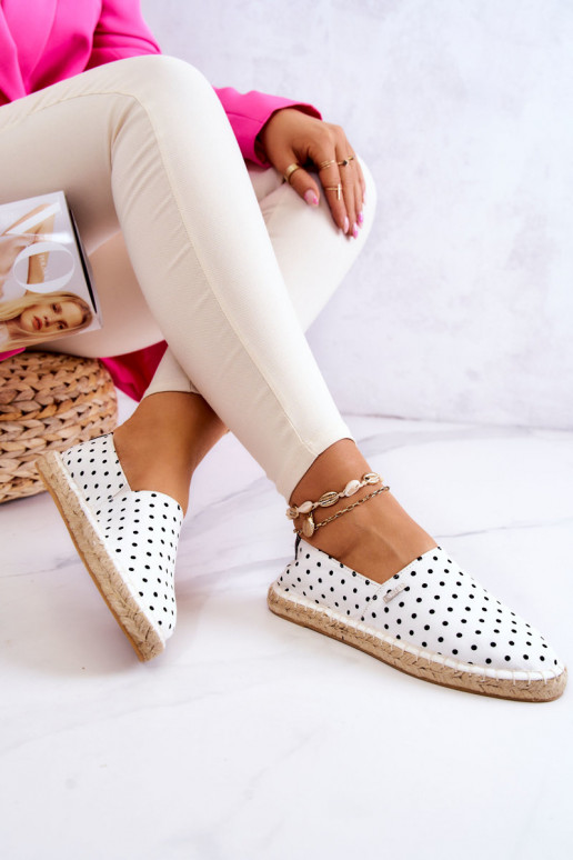 espadrillas con pois Big Star JJ274870 bianche espadrillas con pois Big Star JJ274870 bianche