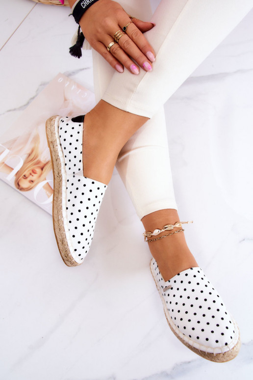 espadrillas con pois Big Star JJ274870 bianche espadrillas con pois Big Star JJ274870 bianche