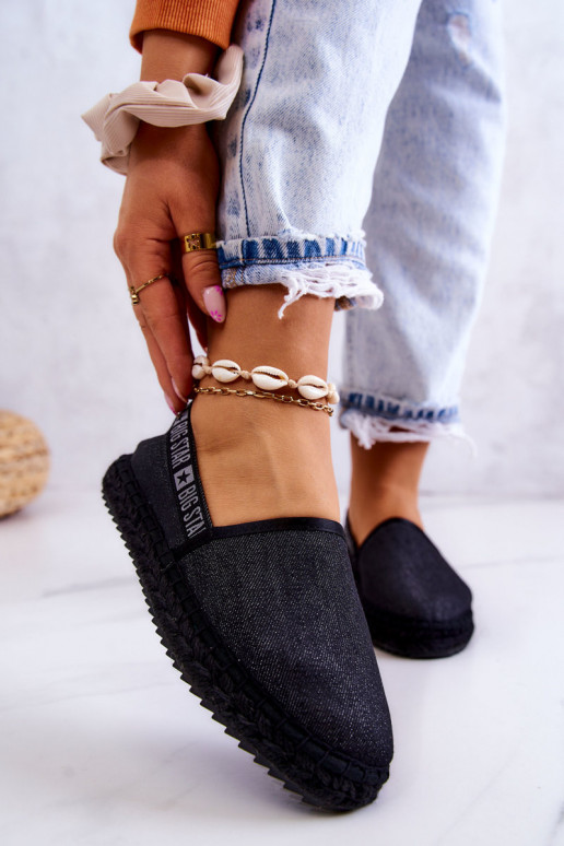 Espadrillas in tessuto del modello resistente Big Star JJ274878 in nero
