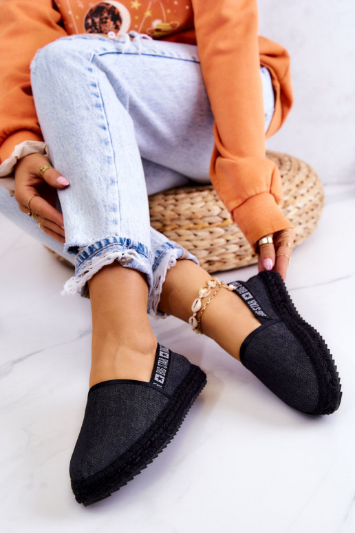 Espadrillas in tessuto del modello resistente Big Star JJ274878 in nero