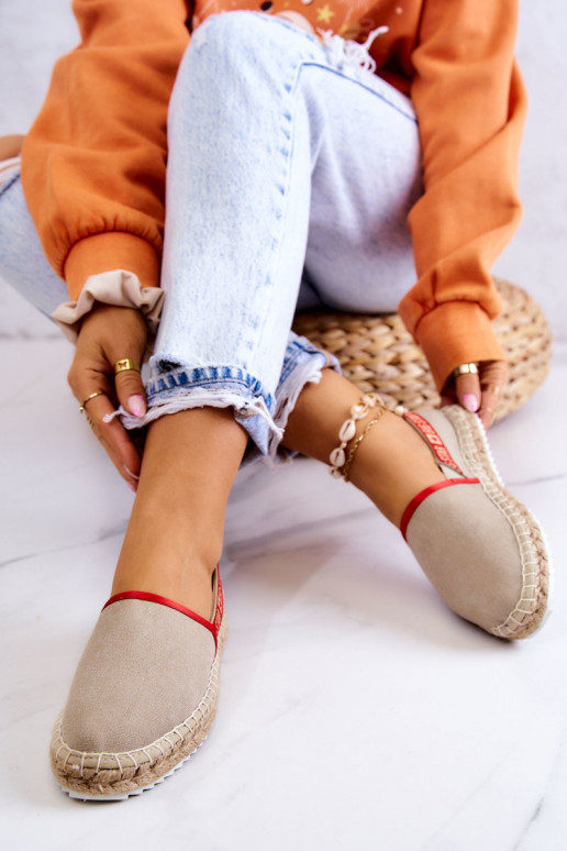Espadrillas in tessuto del resistente modello Big Star JJ274879 beige