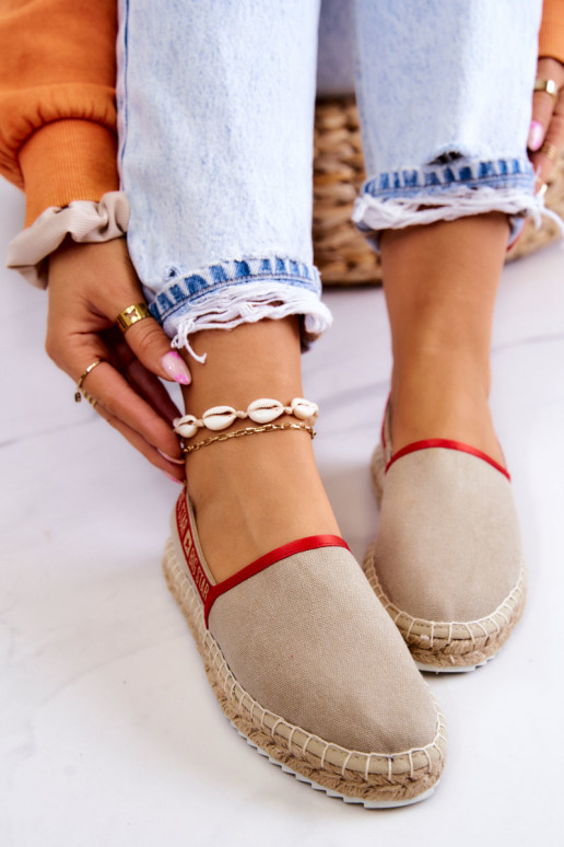 Espadrillas in tessuto del resistente modello Big Star JJ274879 beige