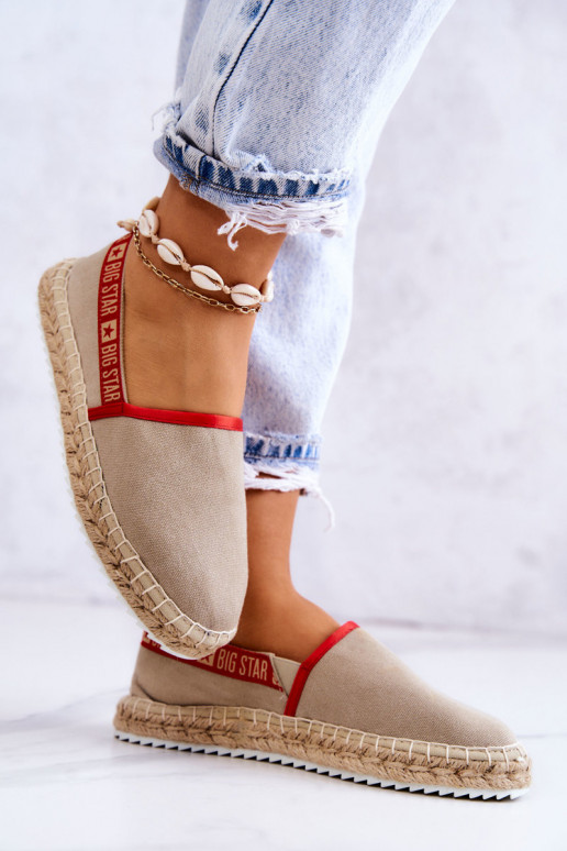 Espadrillas in tessuto del resistente modello Big Star JJ274879 beige Espadrillas in tessuto del resistente modello Big Star JJ274879 beige