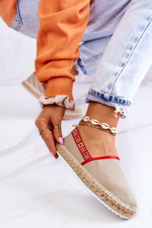 Espadrillas in tessuto del resistente modello Big Star JJ274879 beige Espadrillas in tessuto del resistente modello Big Star JJ274879 beige