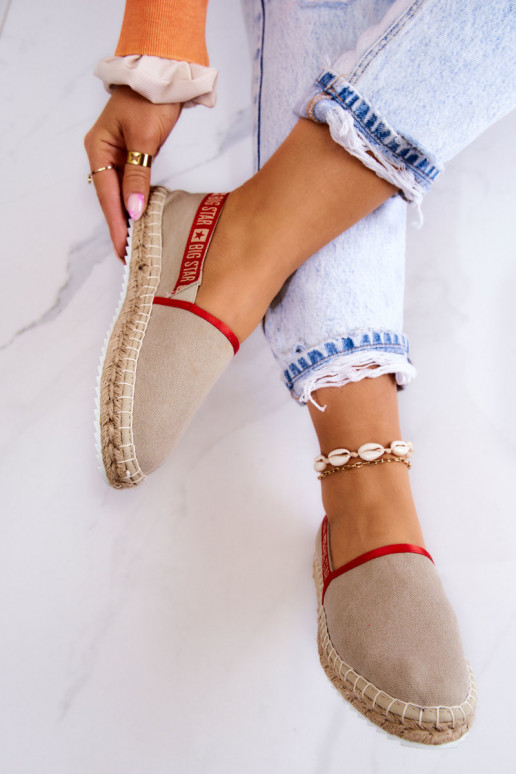 Espadrillas in tessuto del resistente modello Big Star JJ274879 beige