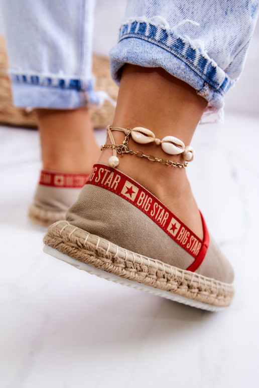 Espadrillas in tessuto del resistente modello Big Star JJ274879 beige