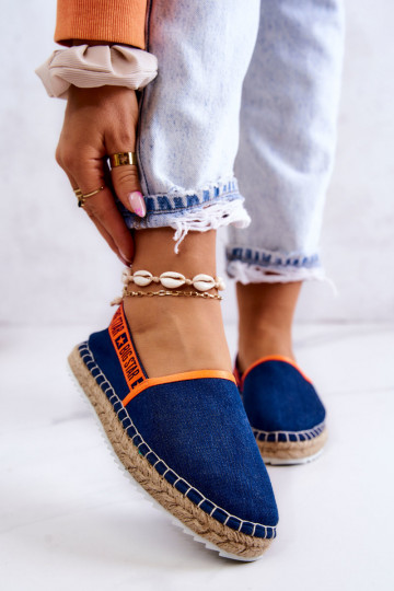 Espadrillas in tessuto dall'audace modello Big Star JJ274877 blu scuro