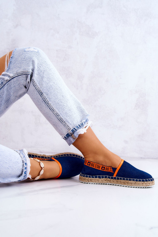 Espadrillas in tessuto dall'audace modello Big Star JJ274877 blu scuro