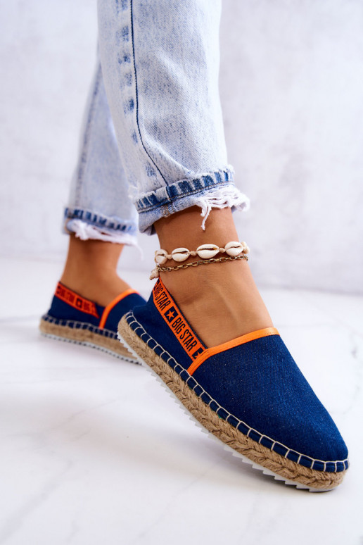 Espadrillas in tessuto dall'audace modello Big Star JJ274877 blu scuro