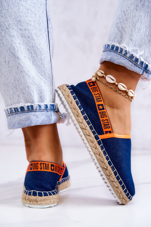 Espadrillas in tessuto dall'audace modello Big Star JJ274877 blu scuro