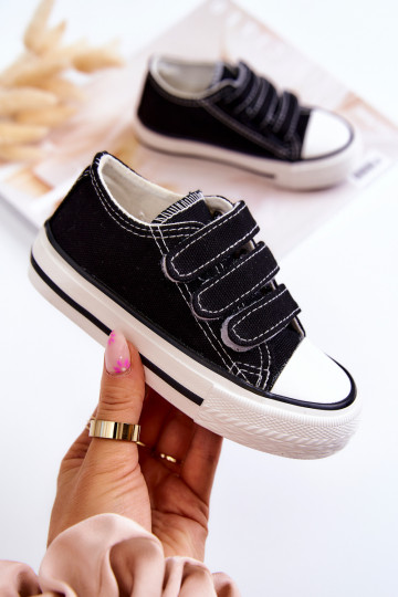 Scarpe casual per bambini con chiusure adesive in Bernie nero