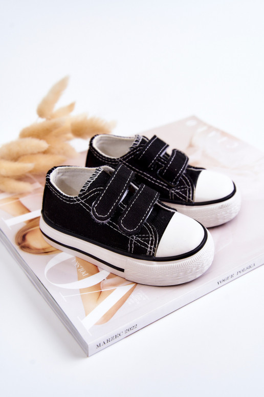 Scarpe casual per bambini con chiusure adesive in Bernie nero