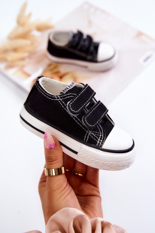 Scarpe casual per bambini con chiusure adesive in Bernie nero