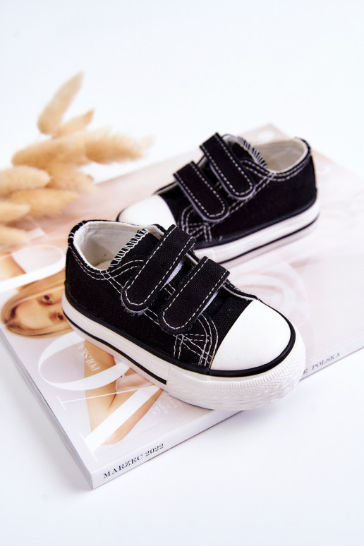 Scarpe casual per bambini con chiusure adesive in Bernie nero