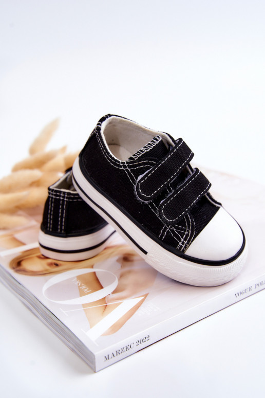 Scarpe casual per bambini con chiusure adesive in Bernie nero