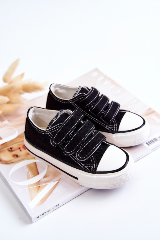 Scarpe casual per bambini con chiusure adesive in Bernie nero