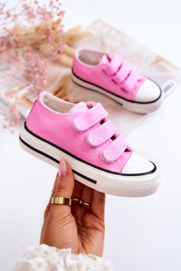 Scarpe casual per bambini con chiusure adesive in colore rosa Bernie