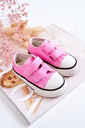 Scarpe casual per bambini con chiusure adesive in colore rosa Bernie 2