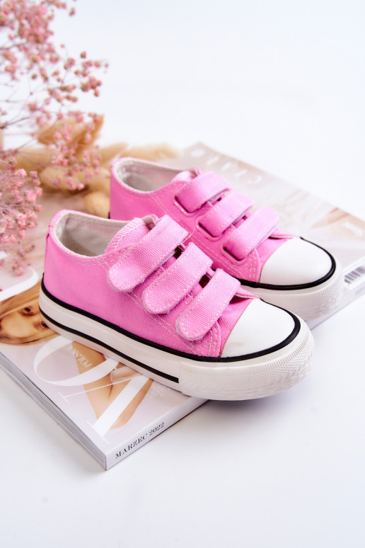 Scarpe casual per bambini con chiusure adesive in colore rosa Bernie