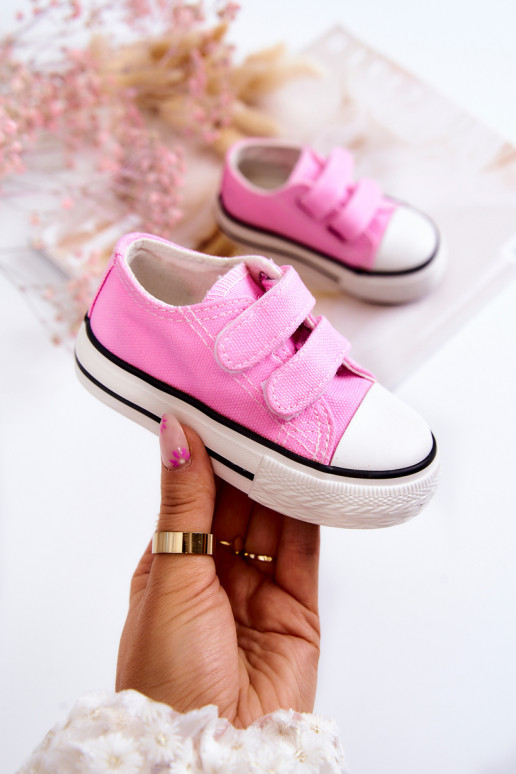 Scarpe casual per bambini con chiusure adesive in colore rosa Bernie