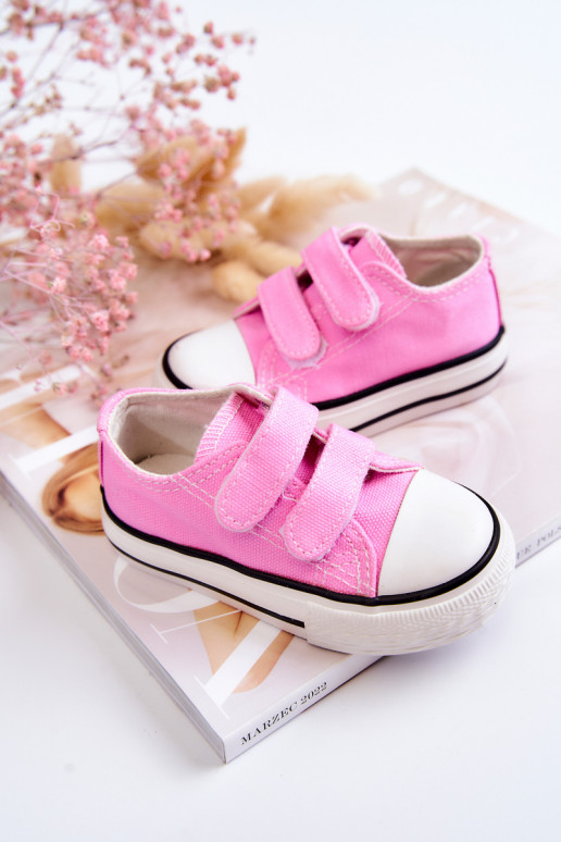 Scarpe casual per bambini con chiusure adesive in colore rosa Bernie