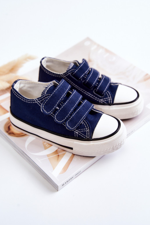 Bernie Scarpe casual per bambini con chiusure adesive in blu marino