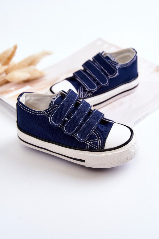 Bernie Scarpe casual per bambini con chiusure adesive in blu marino
