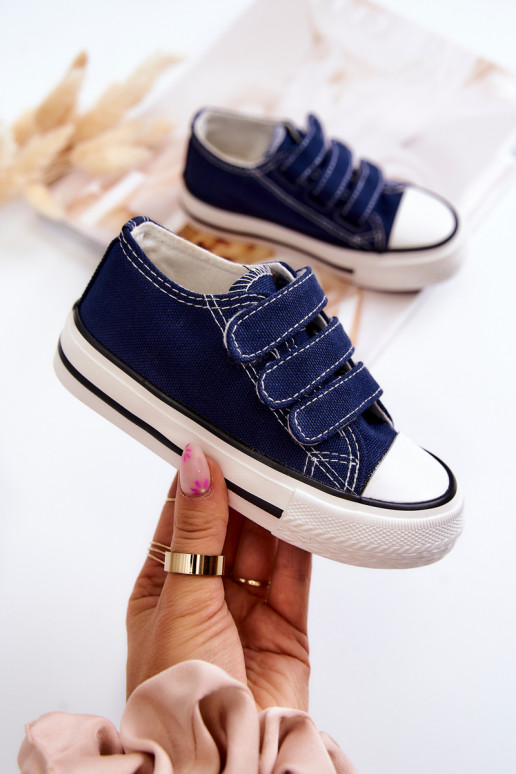 Bernie Scarpe casual per bambini con chiusure adesive in blu marino