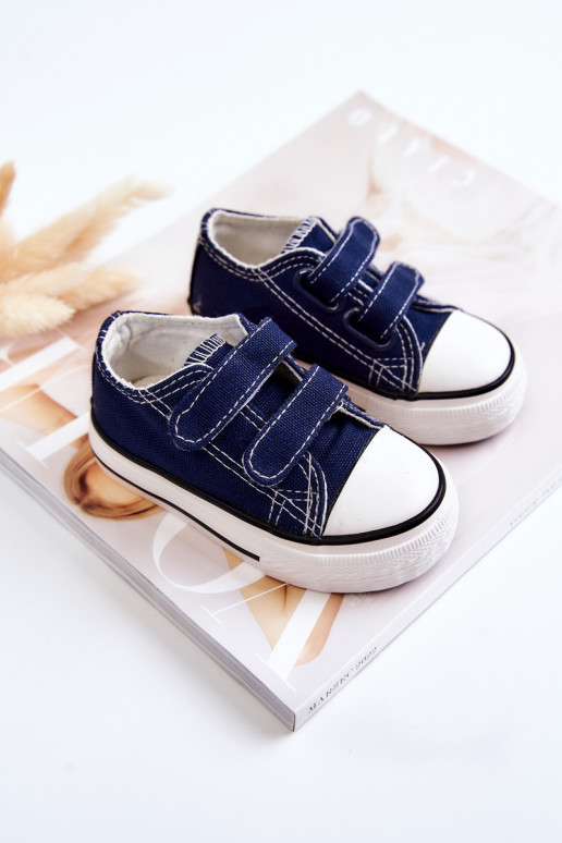 Bernie Scarpe casual per bambini con chiusure adesive in blu marino
