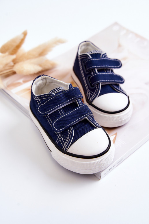 Bernie Scarpe casual per bambini con chiusure adesive in blu marino