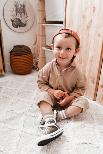 Scarpe per il tempo libero per bambini con suola in colore kaki Filemon 2