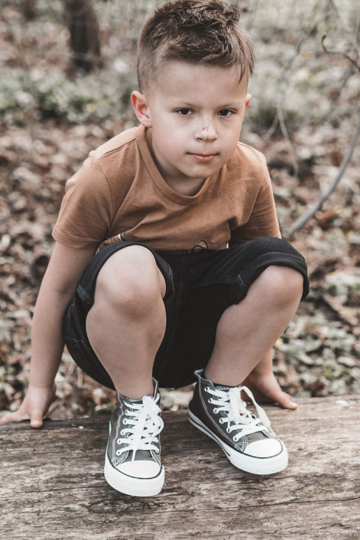 Scarpe per il tempo libero per bambini con suola in colore kaki Filemon