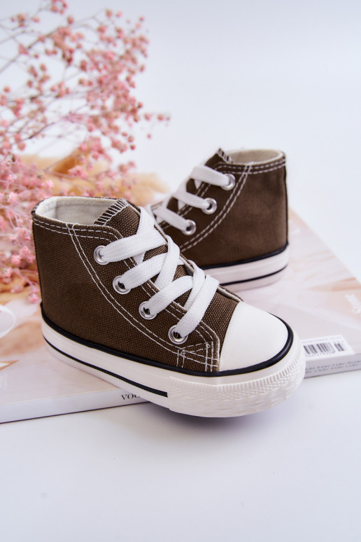 Scarpe per il tempo libero per bambini con suola in colore kaki Filemon